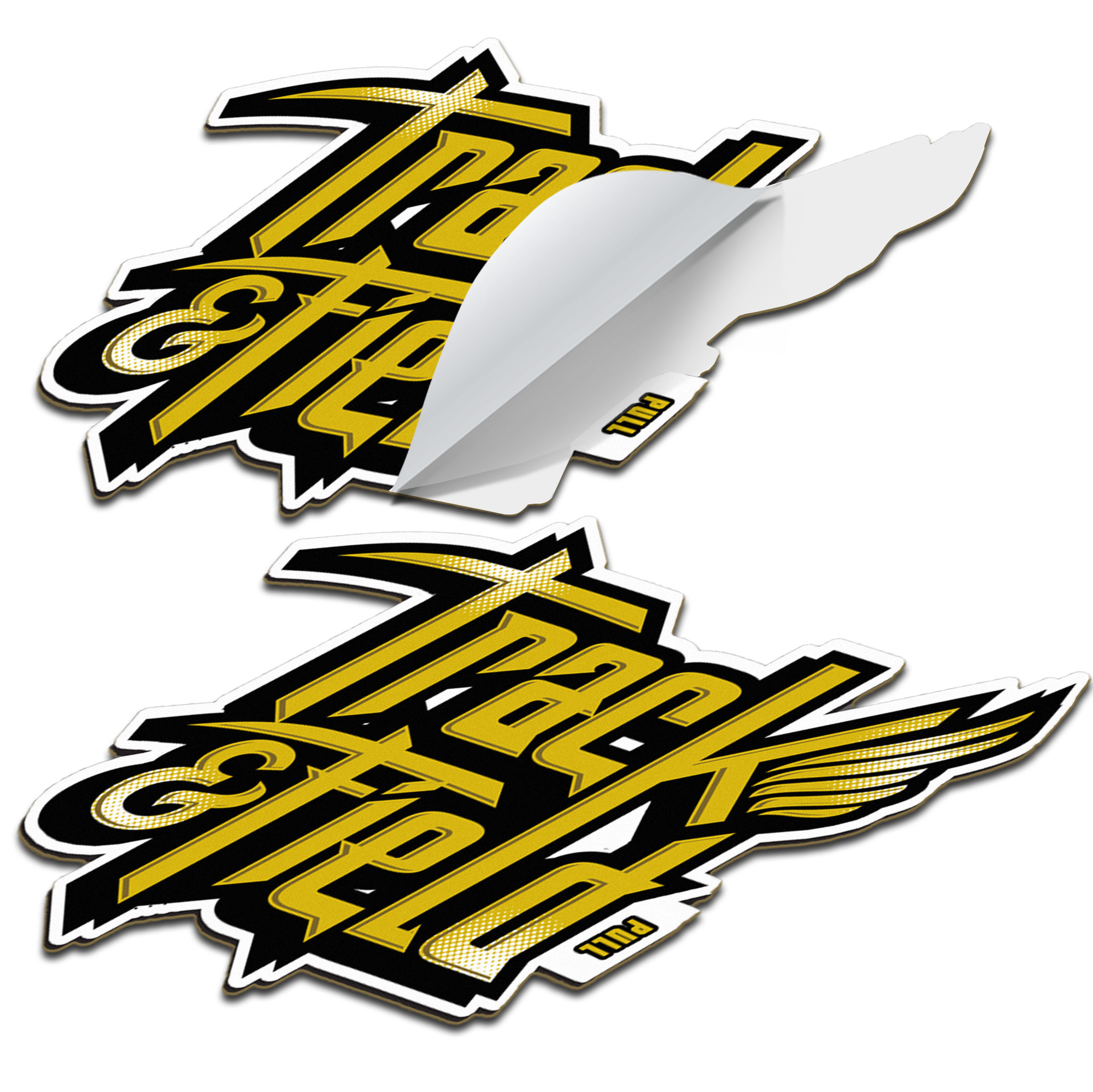 4" x 4" Vinyl Die Cut Sticker with Pull Tab 6mil